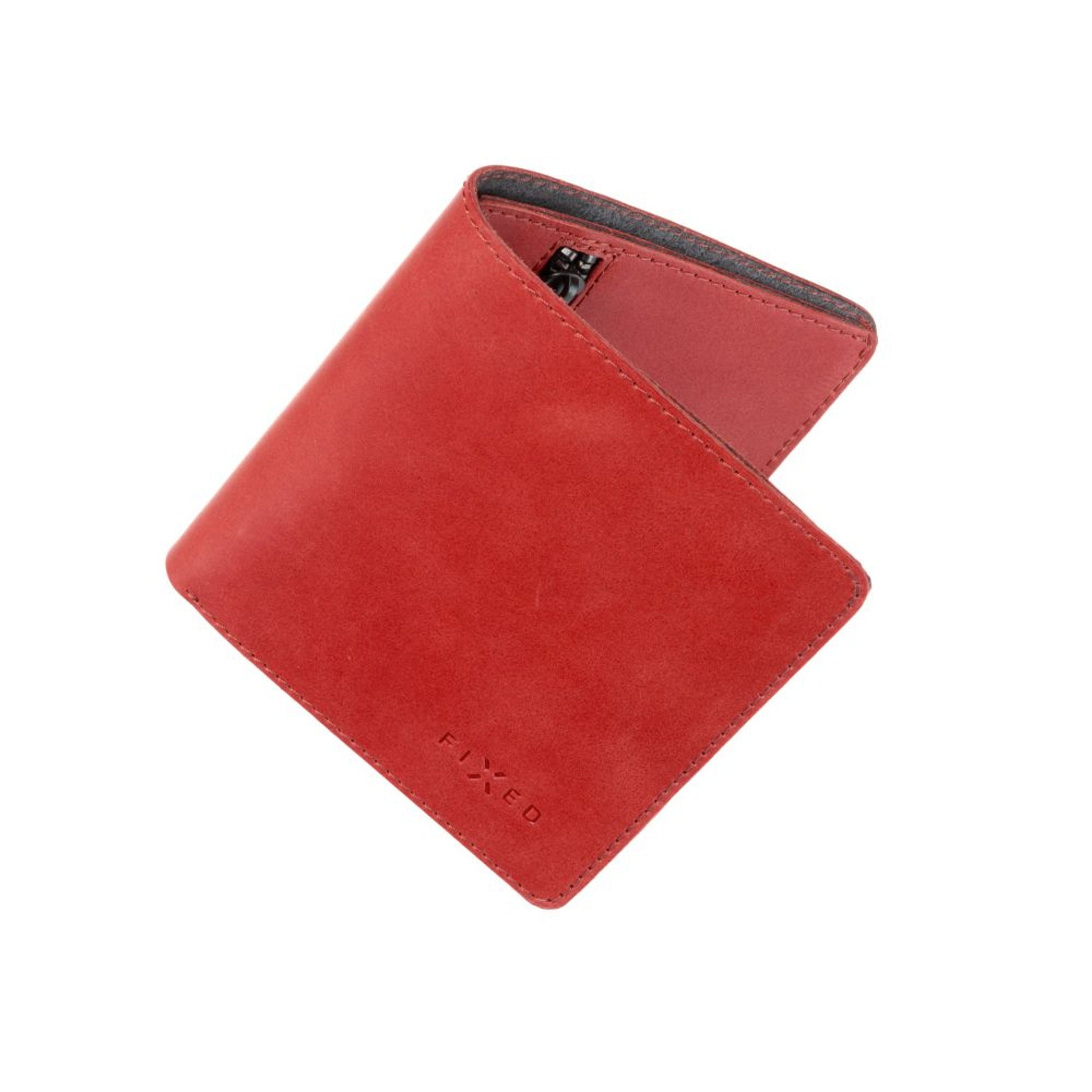 Kožená peněženka FIXED Classic Wallet z pravé hovězí kůže, červená - FIXED
