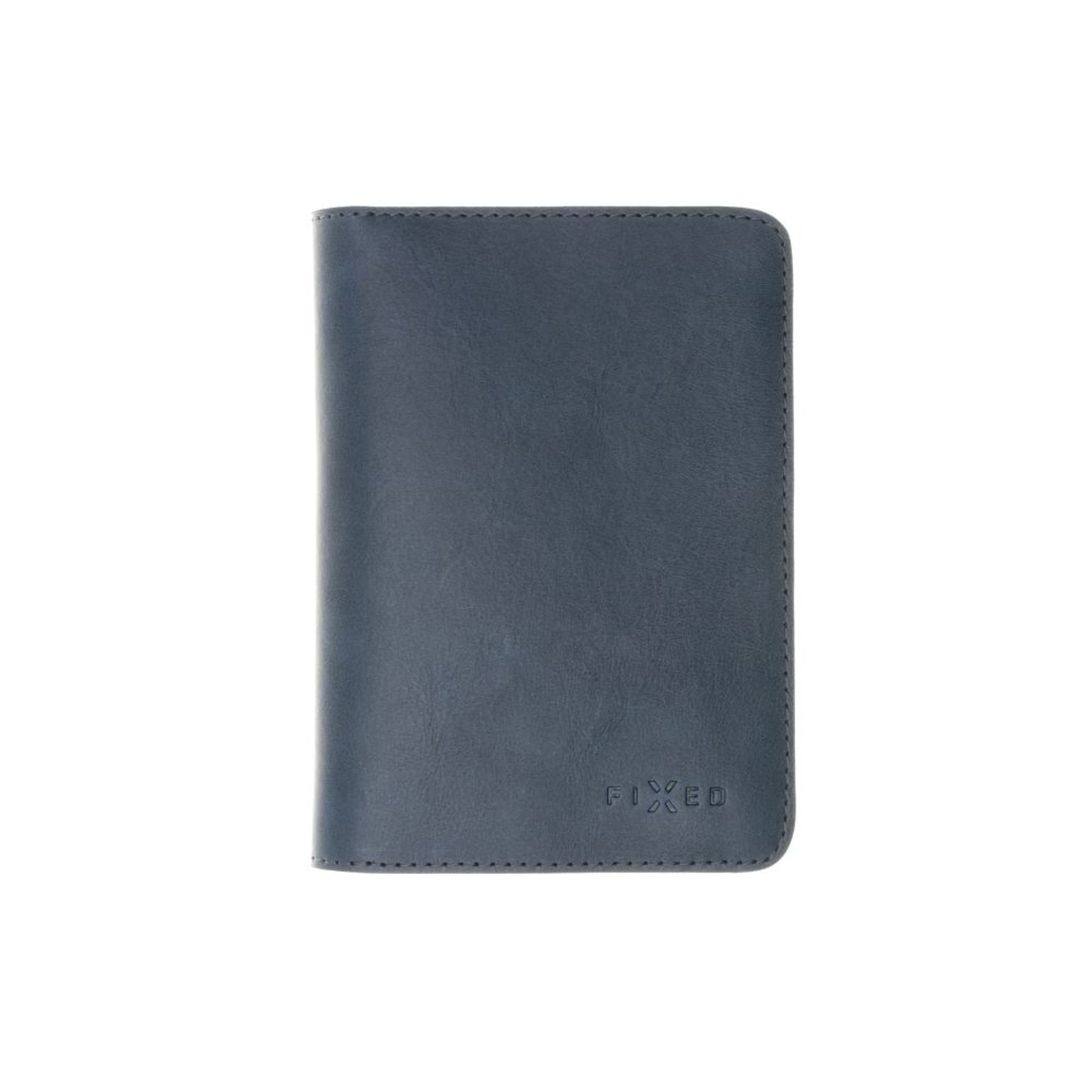 Kožená peněženka FIXED Passport, velikost cestovního pasu, modrá - FIXED