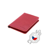 Kožená peněženka FIXED Passport, velikost cestovního pasu, červená - FIXED