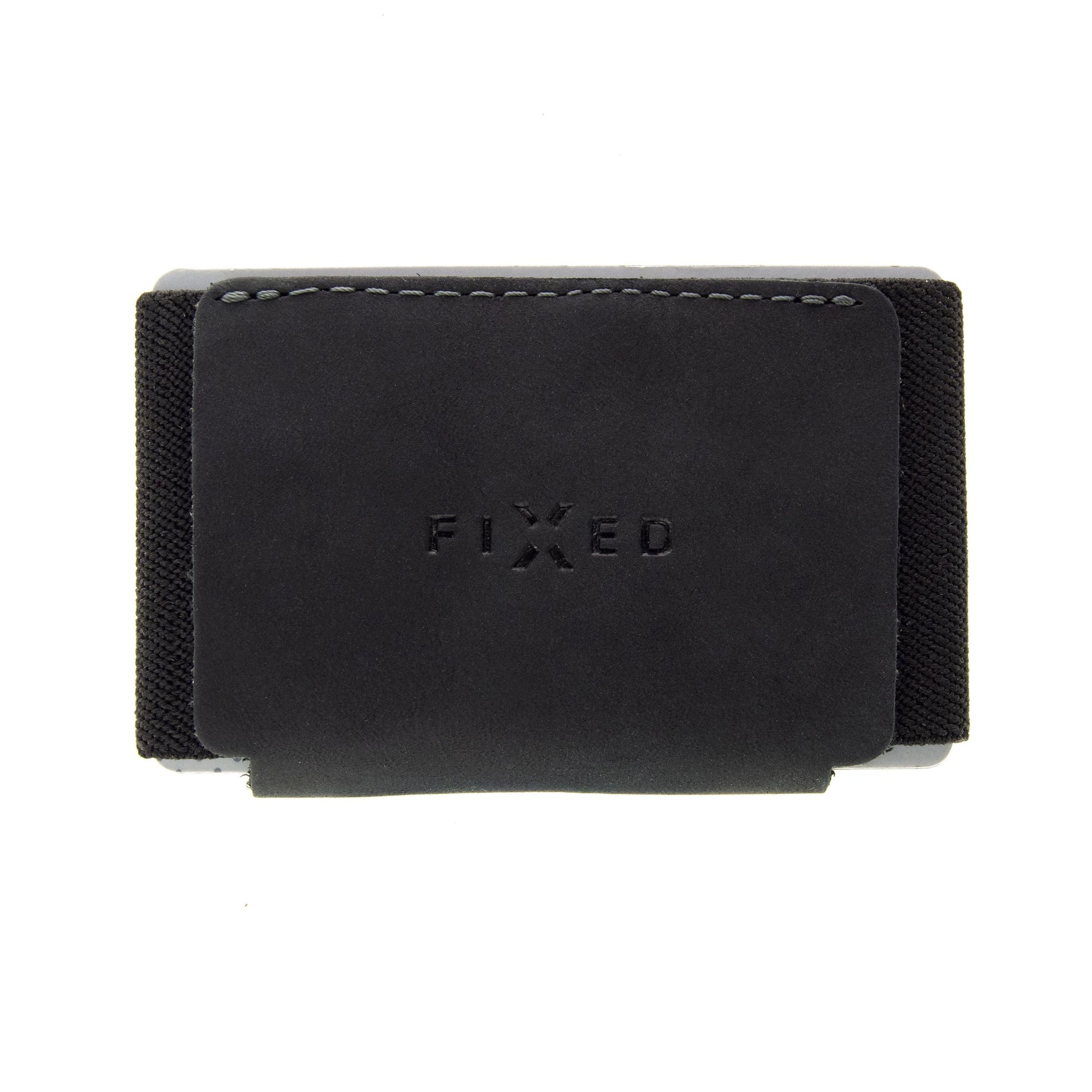 Kožená peněženka FIXED Tiny Wallet z pravé hovězí kůže, černá - FIXED