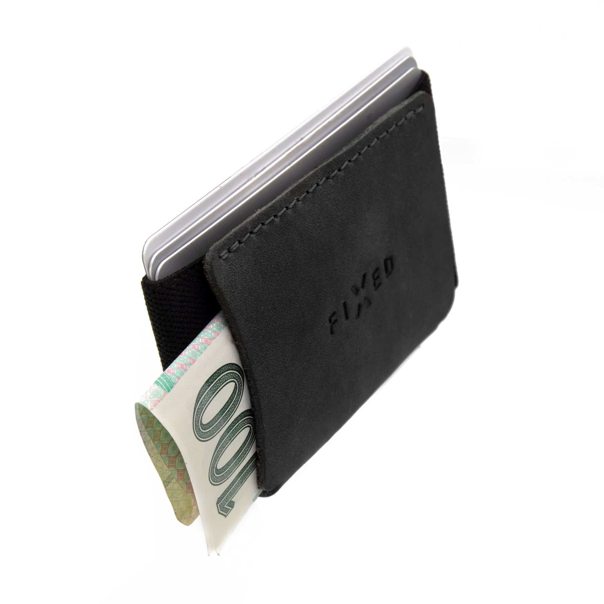 Kožená peněženka FIXED Tiny Wallet z pravé hovězí kůže, černá - FIXED