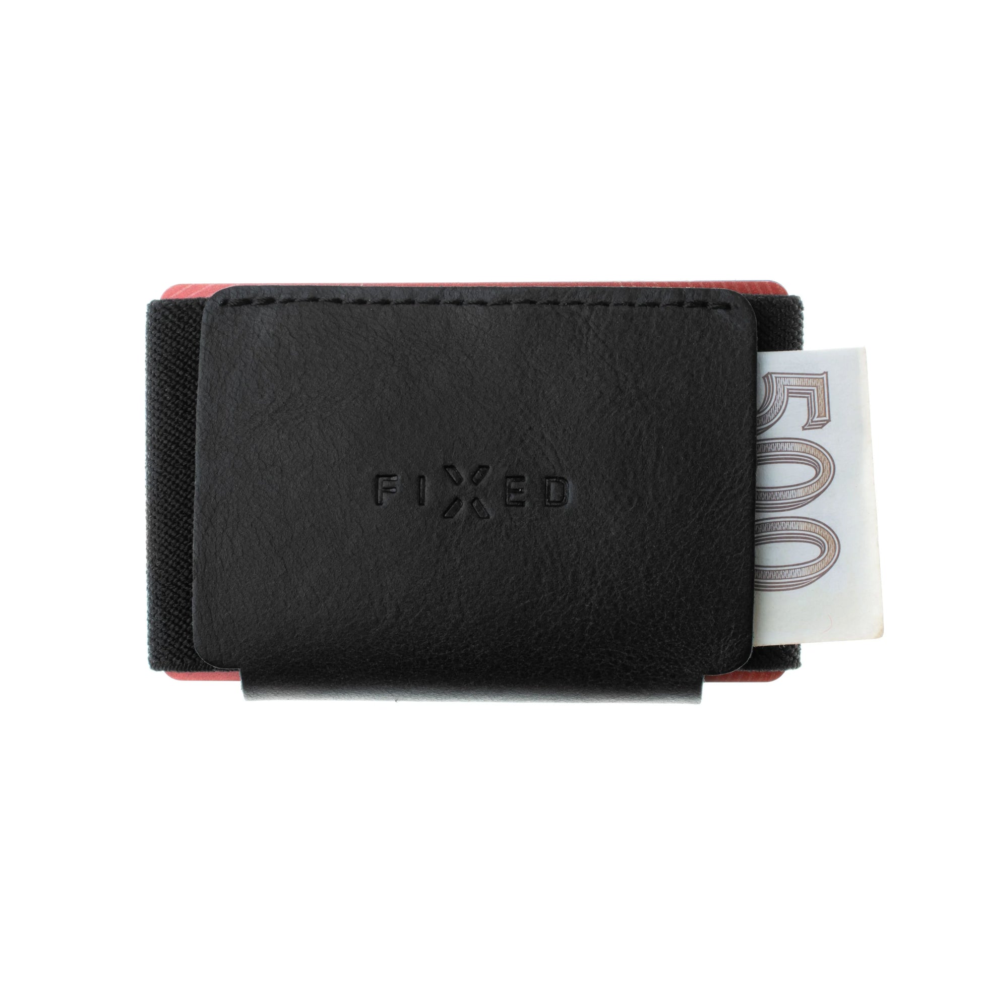 Kožená peněženka FIXED Tiny Wallet z pravé hovězí kůže, černá - FIXED