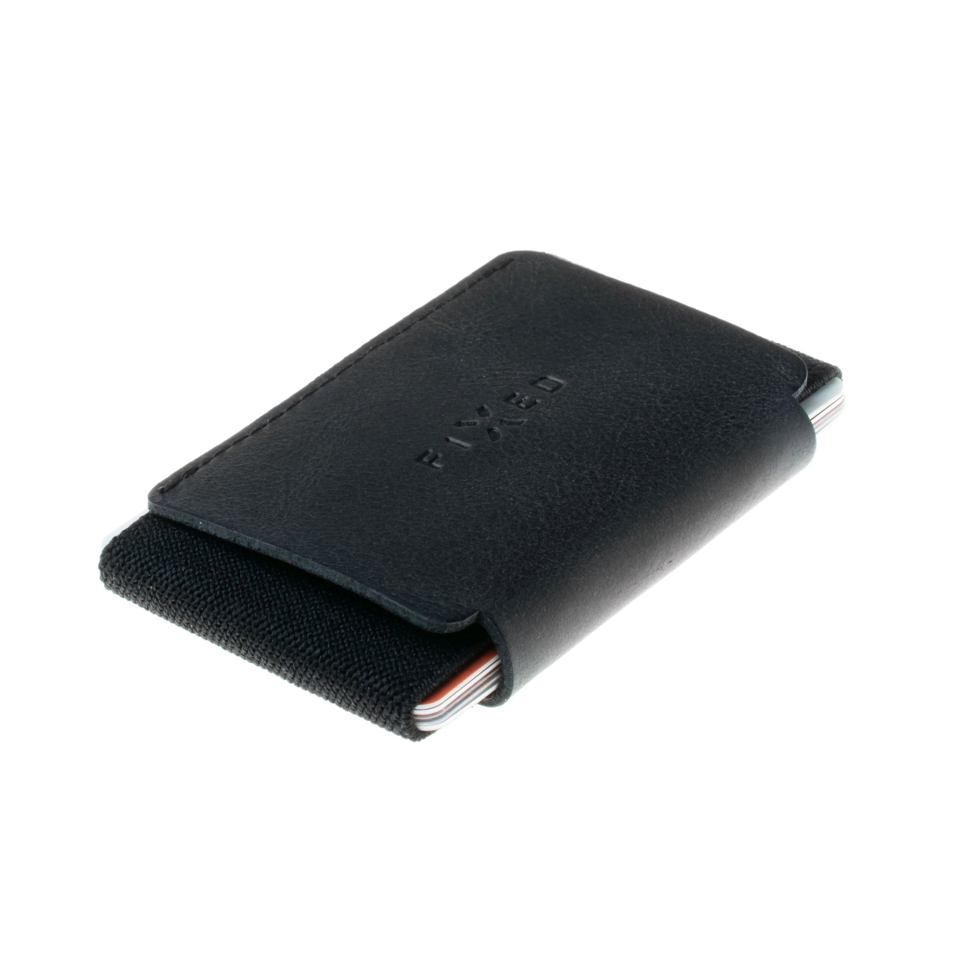 Kožená peněženka FIXED Tiny Wallet z pravé hovězí kůže, černá - FIXED