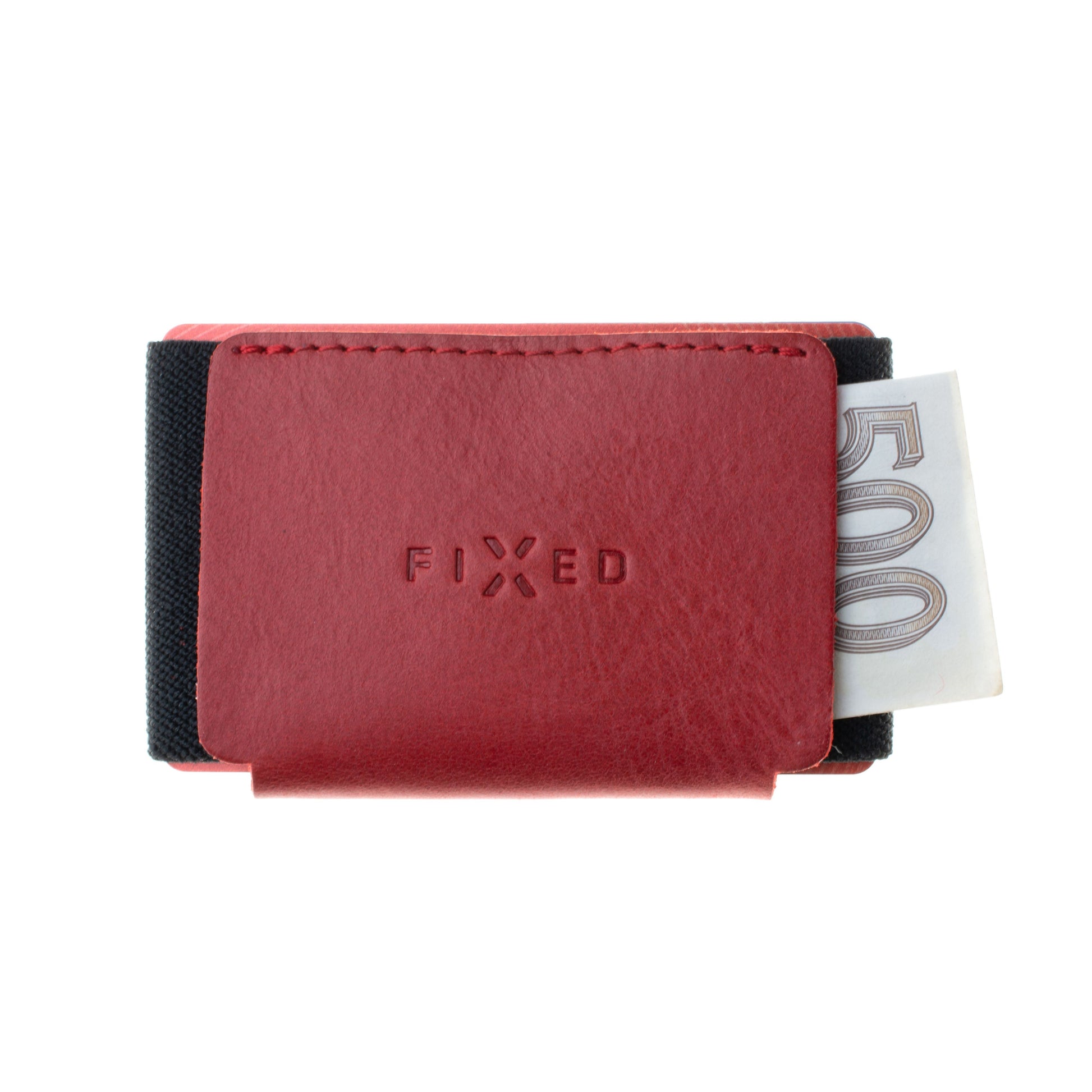 Kožená peněženka FIXED Tiny Wallet z pravé hovězí kůže, červená - FIXED