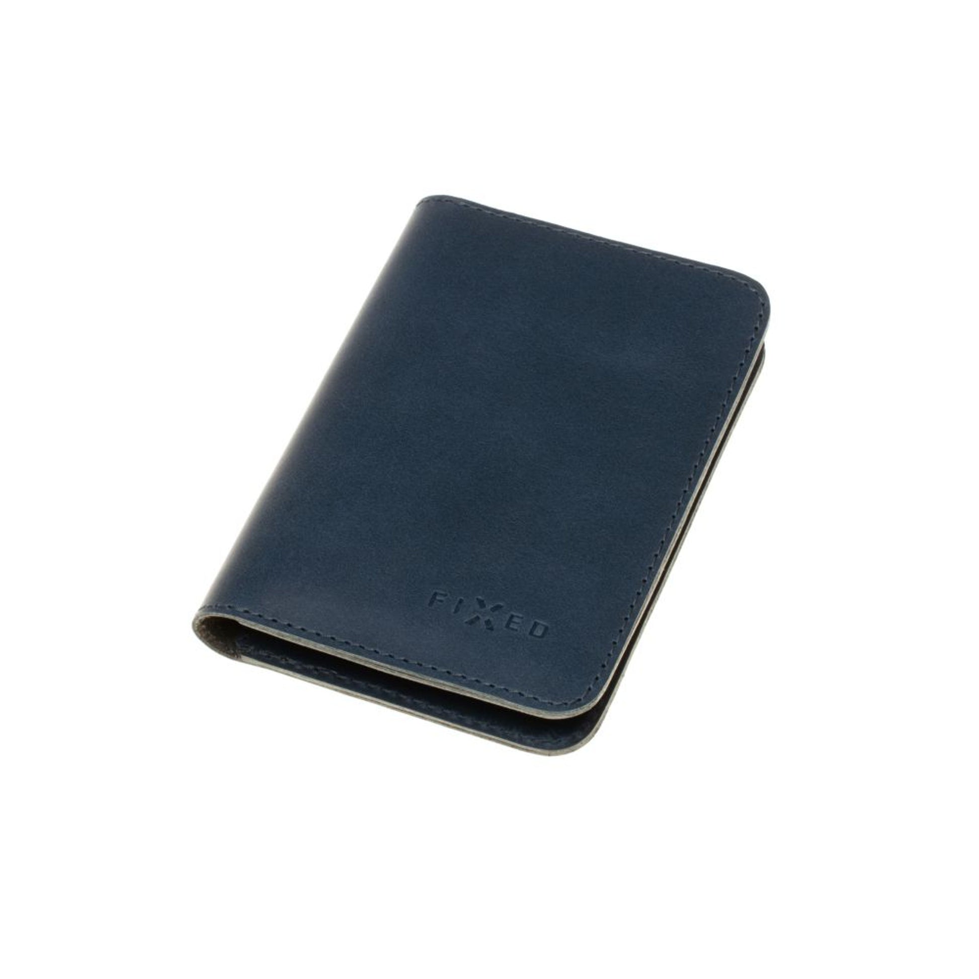 Kožená peněženka FIXED Wallet XL, modrá - FIXED