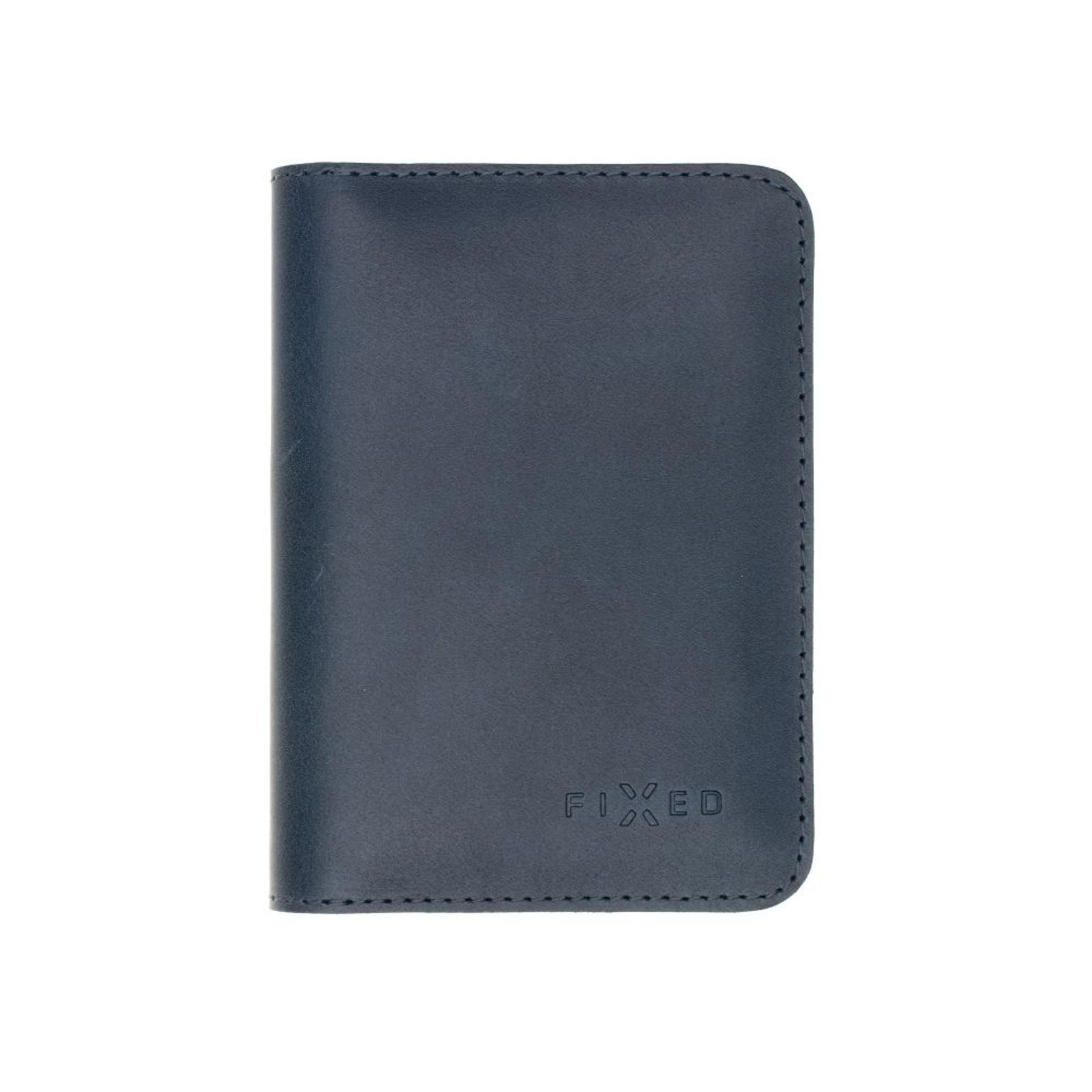 Kožená peněženka FIXED Wallet XL, modrá - FIXED