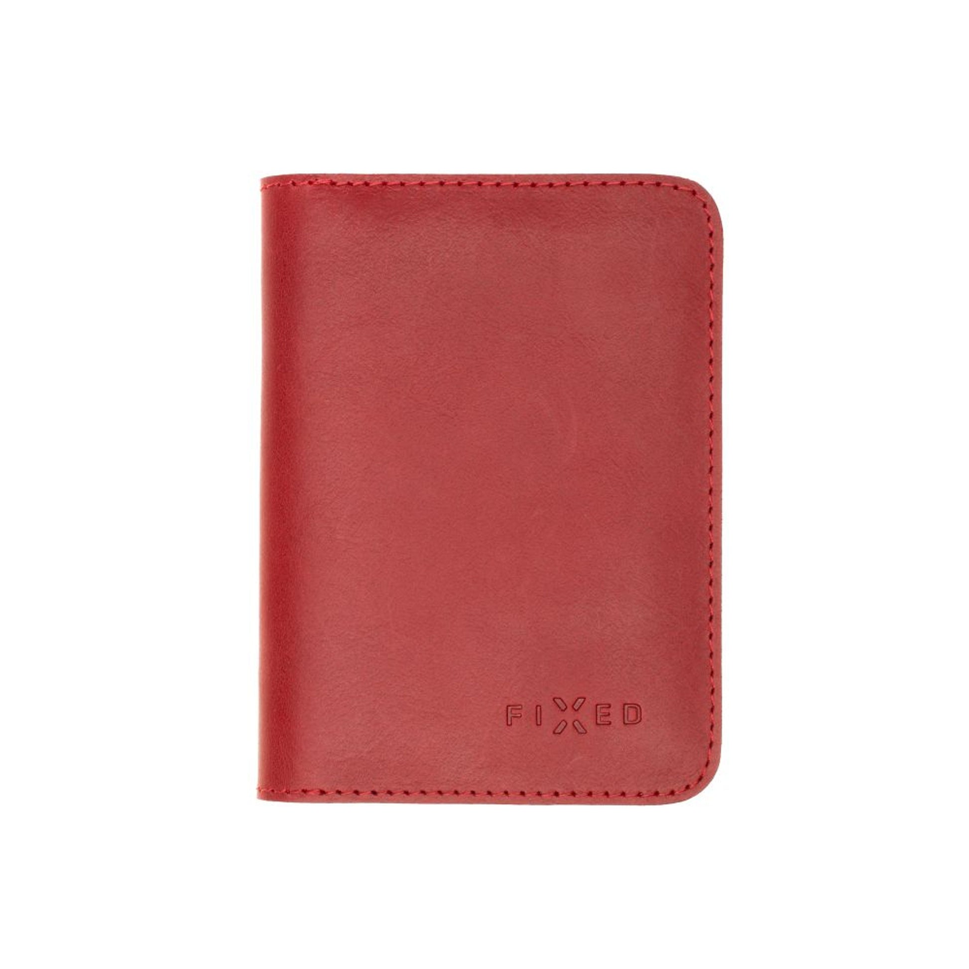 Kožená peněženka FIXED Wallet XL, červená - FIXED