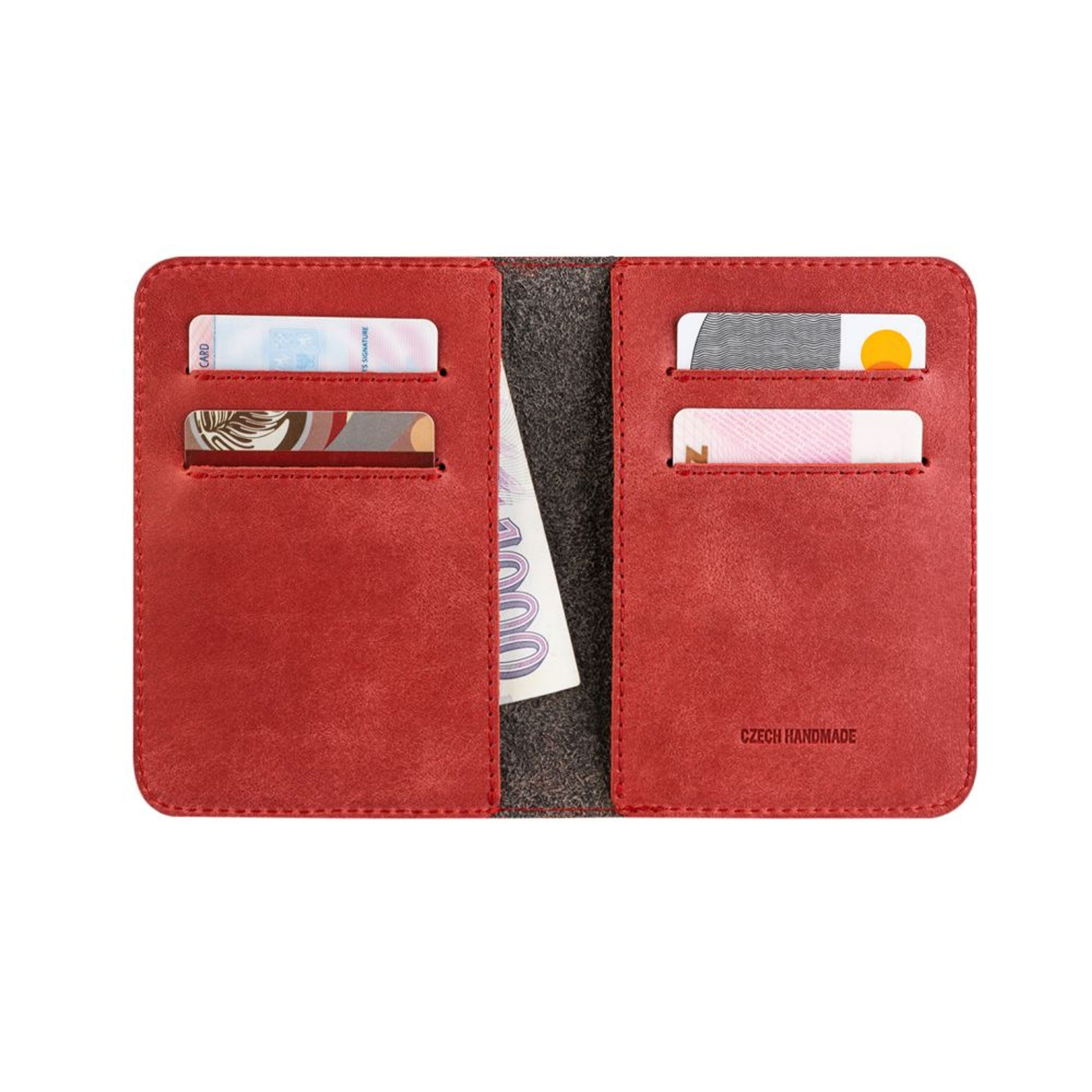 Kožená peněženka FIXED Wallet XL, červená - FIXED