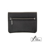 Kožená peněženka FIXED Tripple Wallet z pravé hovězí kůže, černá - FIXED