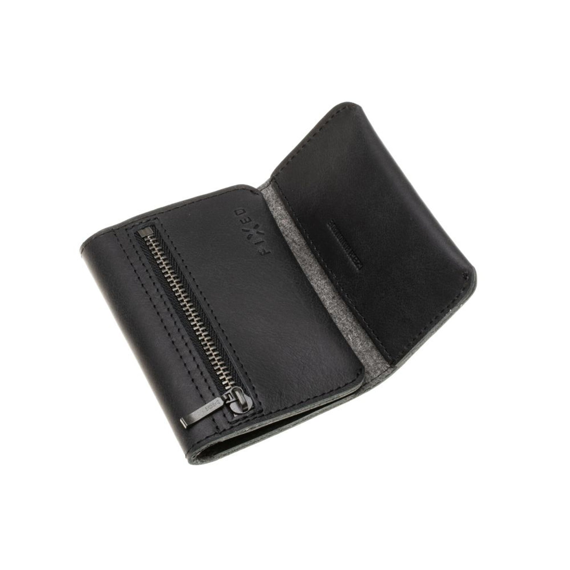 Kožená peněženka FIXED Tripple Wallet z pravé hovězí kůže, černá - FIXED