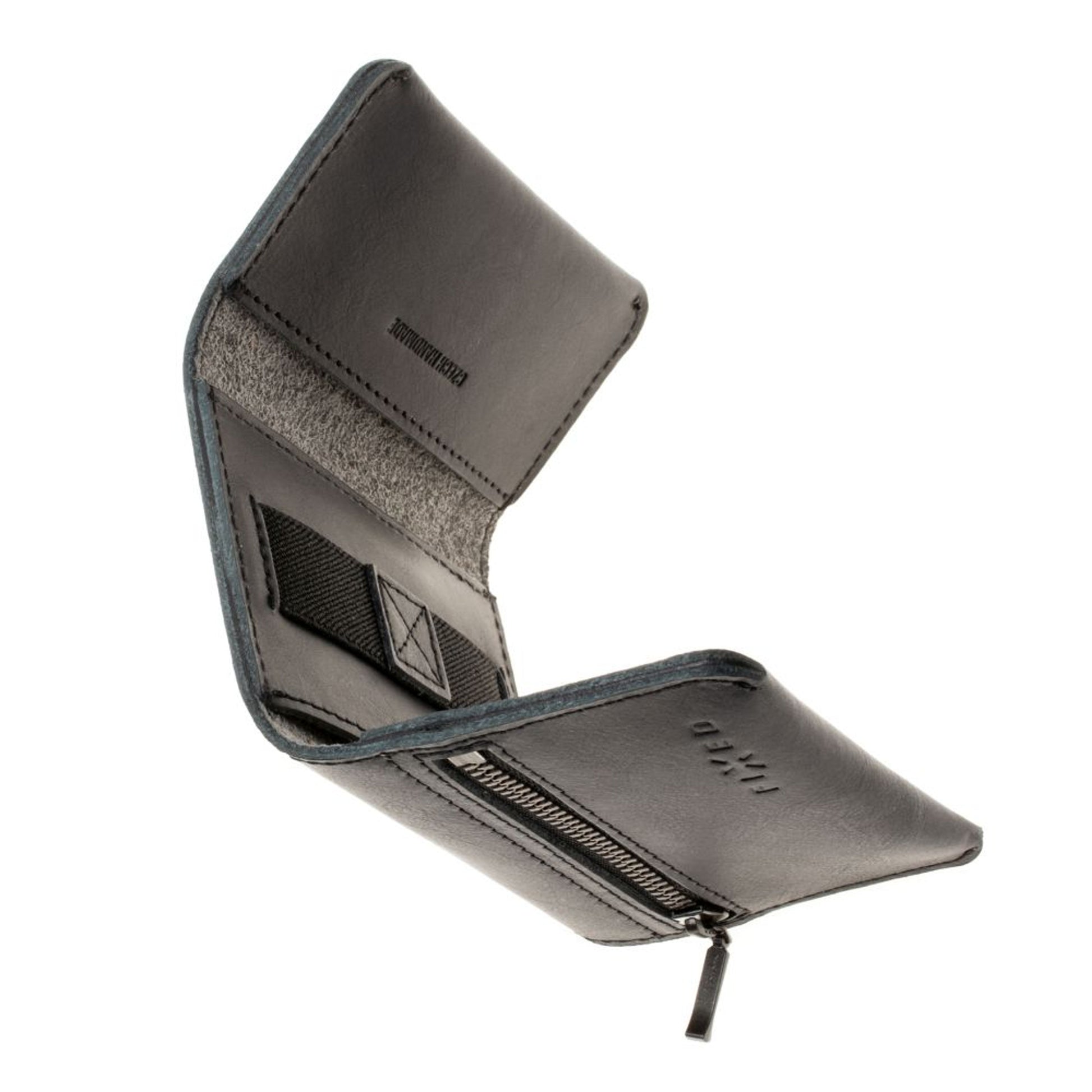 Kožená peněženka FIXED Tripple Wallet z pravé hovězí kůže, černá - FIXED