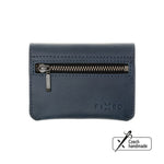 Kožená peněženka FIXED Tripple Wallet z pravé hovězí kůže, modrá - FIXED