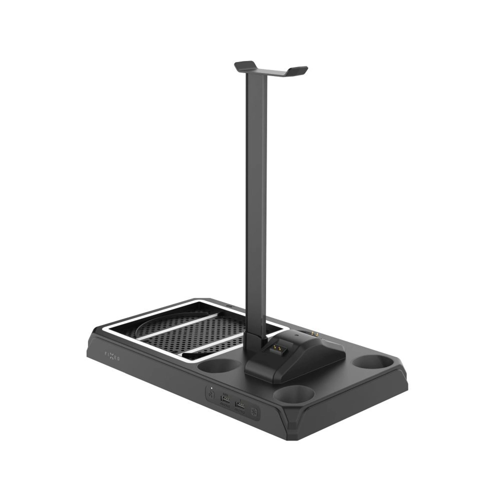 Multifunkční stanice FIXED pro Xbox Series X a S s odvětráváním a nabíjením pro dva ovladače Xbox, černá - FIXED