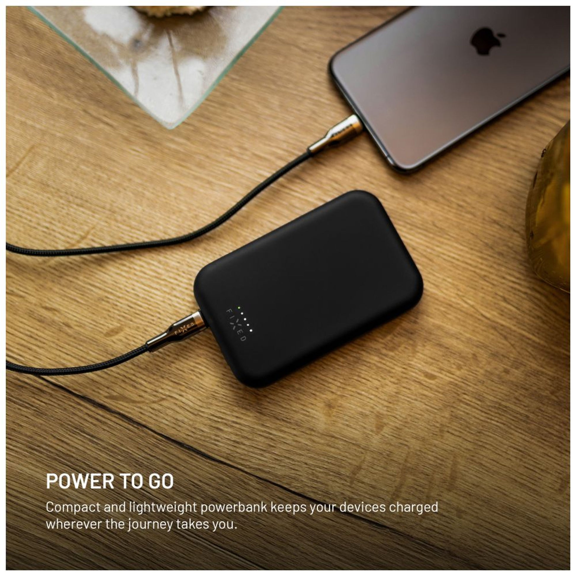 Powerbanka FIXED MagZen (2nd gen.) s bezdrátovým nabíjením a podporou MagSafe, 10 000 mAh, černá - FIXED