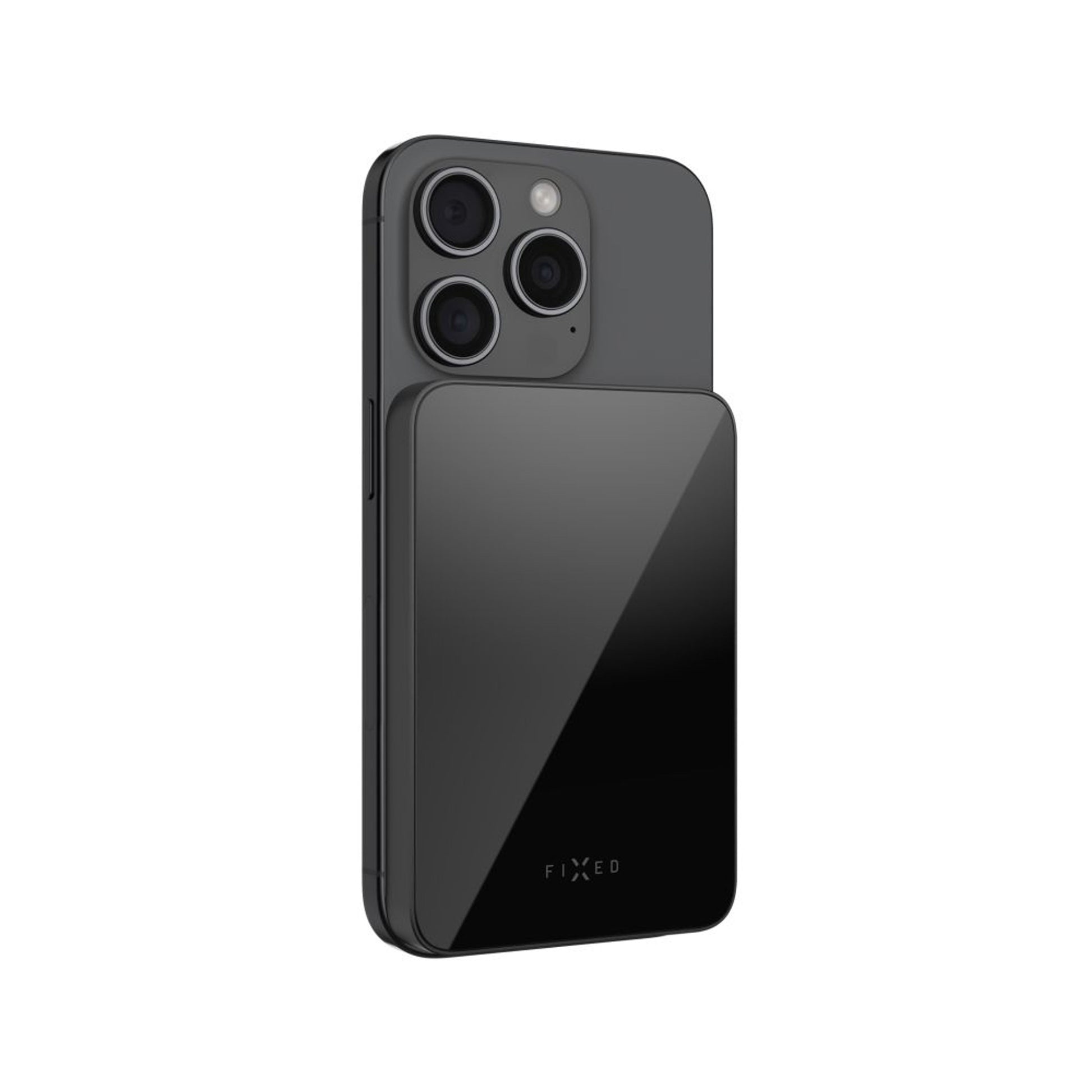 Powerbanka FIXED MagZen 10 Crystal s bezdrátovým nabíjením se standardem Qi2 a podporou MagSafe, 10 000 mAh, černá - FIXED