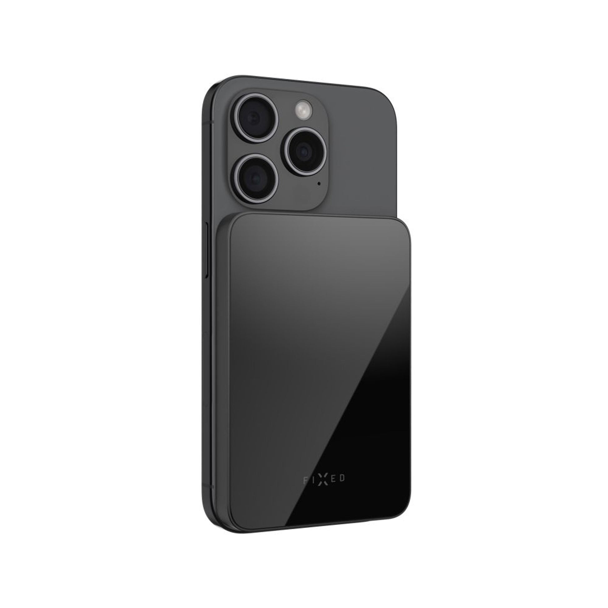 Powerbanka FIXED MagZen 5 Crystal s bezdrátovým nabíjením se standardem Qi2 a podporou MagSafe, 5 000 mAh, černá - FIXED