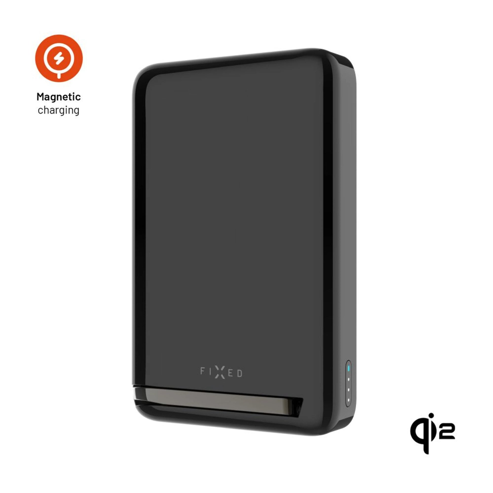 Powerbanka FIXED MagZen 10 Pro s bezdrátovým nabíjením se standardem Qi2 a podporou MagSafe, 10 000 mAh, černá - FIXED