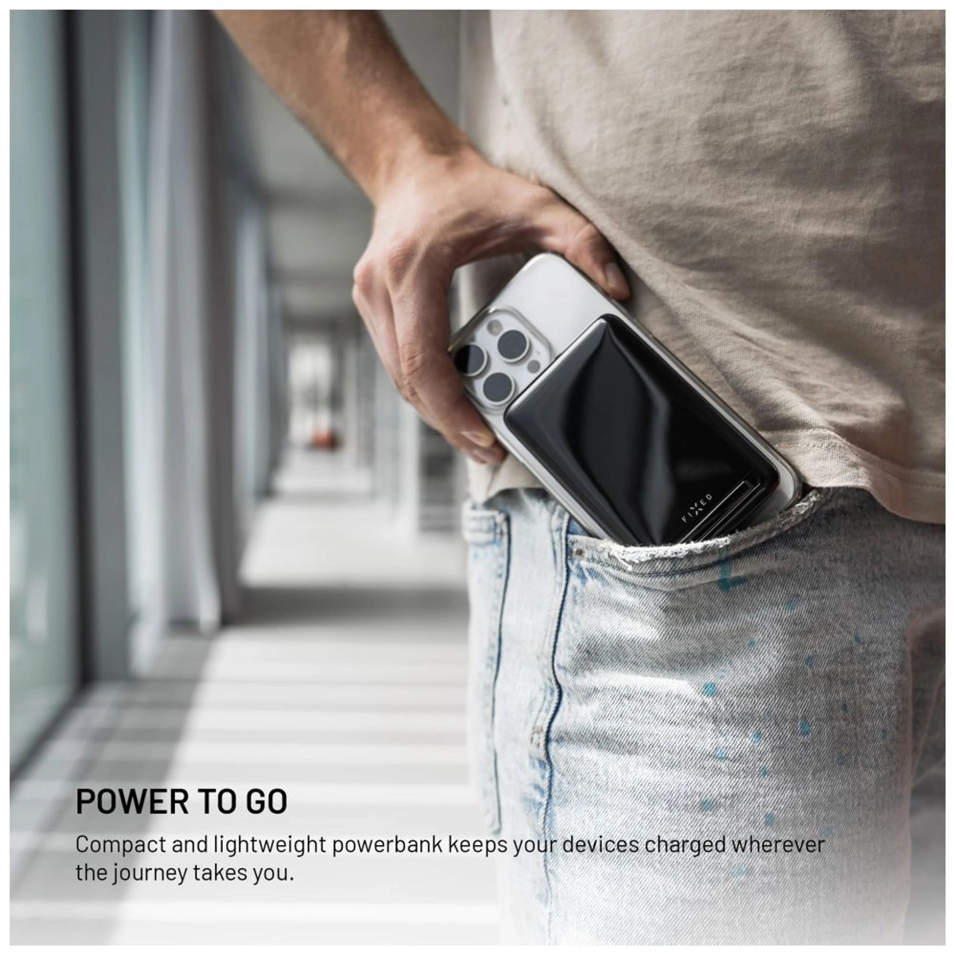 Powerbanka FIXED MagZen 10 Pro s bezdrátovým nabíjením se standardem Qi2 a podporou MagSafe, 10 000 mAh, černá - FIXED