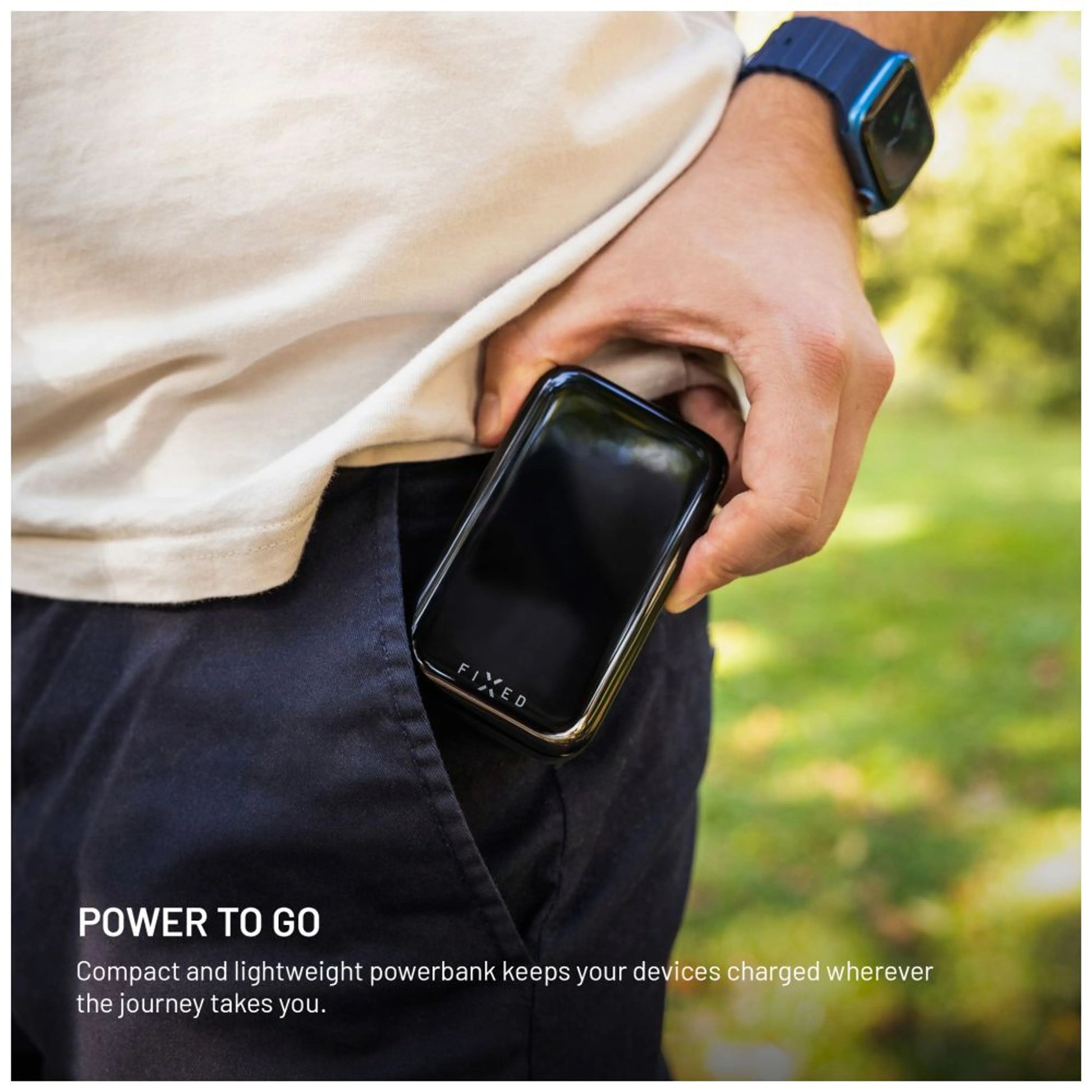 Powerbanka FIXED Zen 10 Pro s LCD displejem a výstupem 30W, 10 000 mAh, černá - FIXED