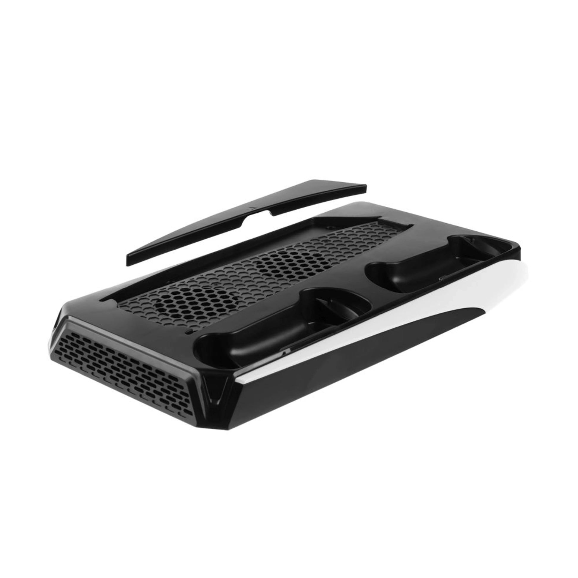 Multifunkční stanice FIXED pro PlayStation 5 s chlazením a nabíjením pro dva ovladače DualSense, černo-bílá,rozbaleno - FIXED