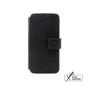 Kožené puzdro typu kniha FIXED ProFit pre Apple iPhone 16 Plus, čierne