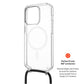 FIXED MagPure Neck Case mit schwarzem Trageband für Apple iPhone 17e/16e