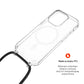 FIXED MagPure Etui na szyję z czarną smyczą do Apple iPhone 17e/16e