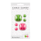 Organizer do kabli Cable Candy Mixed Beans, 6 szt., zielony i różowy