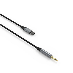 Audio kabel FIXED Link USB-C na 3,5mm jack, 1.5m, space gray