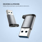 Aluminiowy reduktor FIXED Link USB-C na USB-A, szary