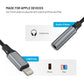 Redukce z hliníku FIXED Link Lightning na 3,5mm jack, space gray