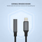 Redukce z hliníku FIXED Link Lightning na 3,5mm jack, space gray