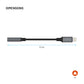 Redukce z hliníku FIXED Link Lightning na 3,5mm jack, space gray