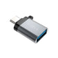 Redukce z hliníku FIXED Link USB-A na USB-C, šedá