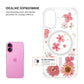 Tylne etui FIXED MagBloom z obsługą MagSafe do Apple iPhone 16, Pink Blossom