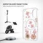 Tylne etui FIXED MagBloom z obsługą MagSafe do Apple iPhone 16, Pink Blossom