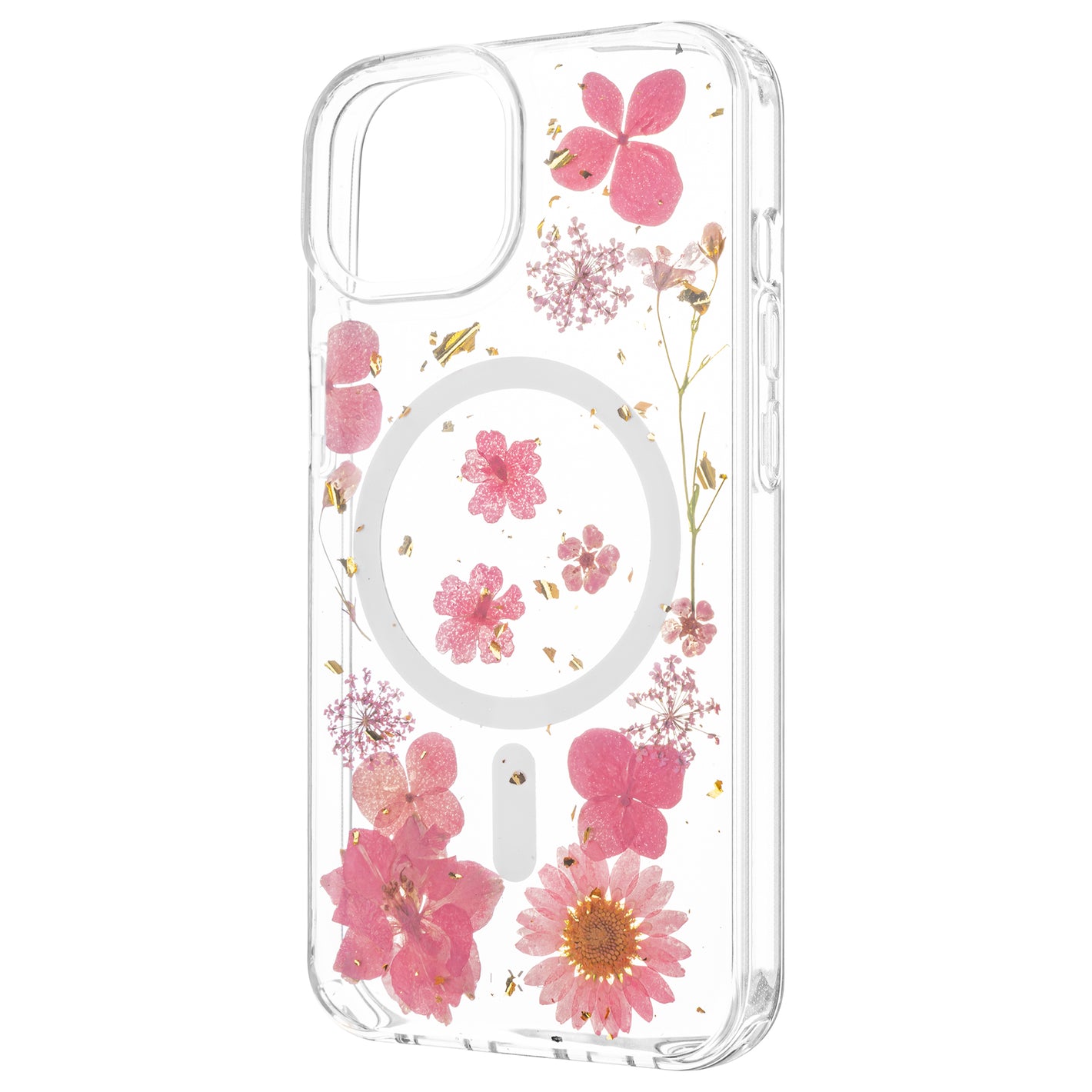 Zadní kryt FIXED MagBloom s podporou MagSafe pro Apple iPhone 13, Pink Blossom