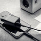 FIXED Dual USB Travel Charger 17W + USB/USB-C Cable, black