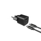 FIXED Mini USB-C Travel Charger 20W + USB-C/USB-C Cable, schwarz