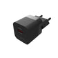 FIXED Mini USB-C/USB Travel Charger 20W, black