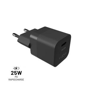 FIXED Mini USB-C Travel Charger 25W, black