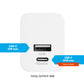 FIXED Mini USB-C/USB Travel Charger 45W, white