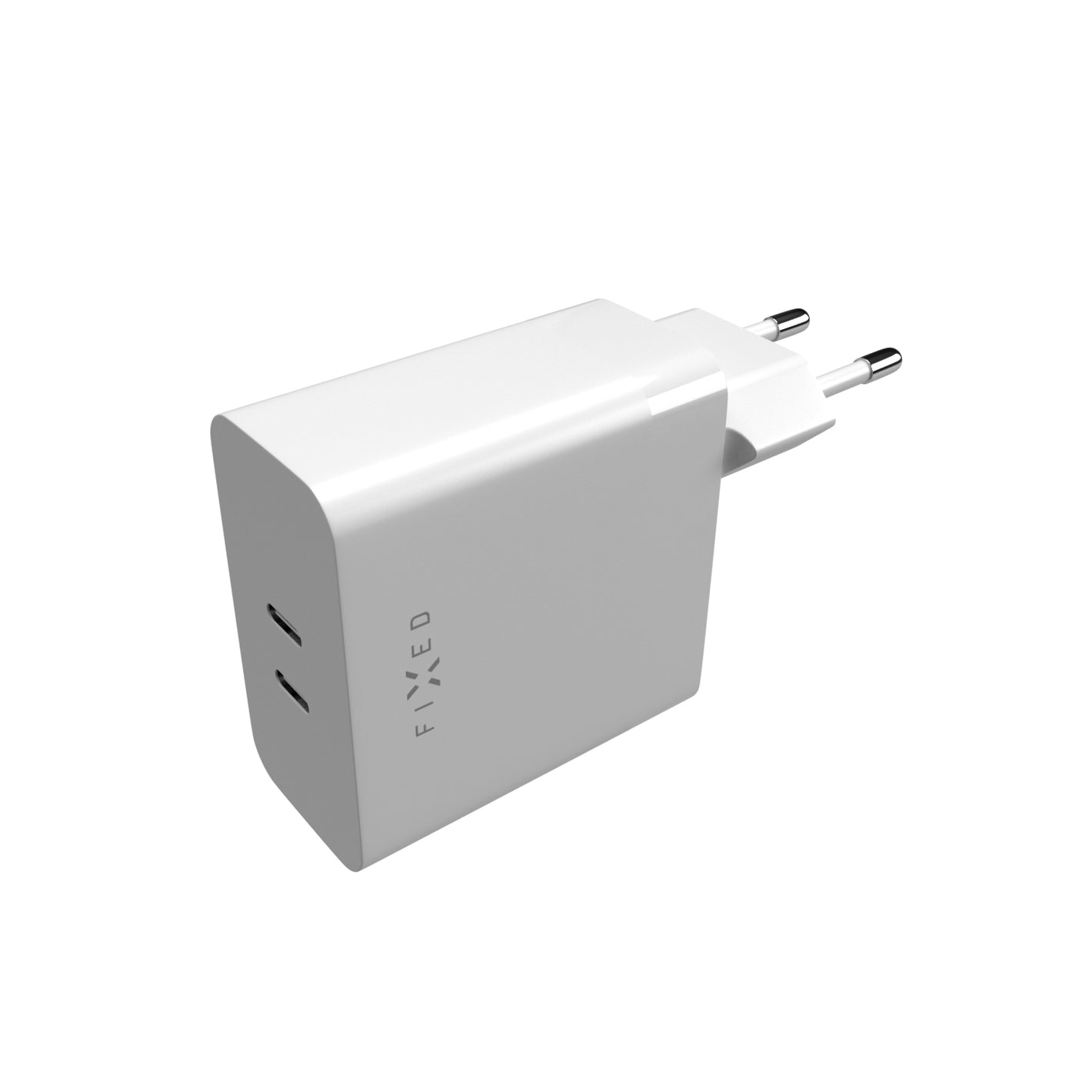 FIXED Duales USB-C-Netzladegerät, PD-Unterstützung, 65W, weiß