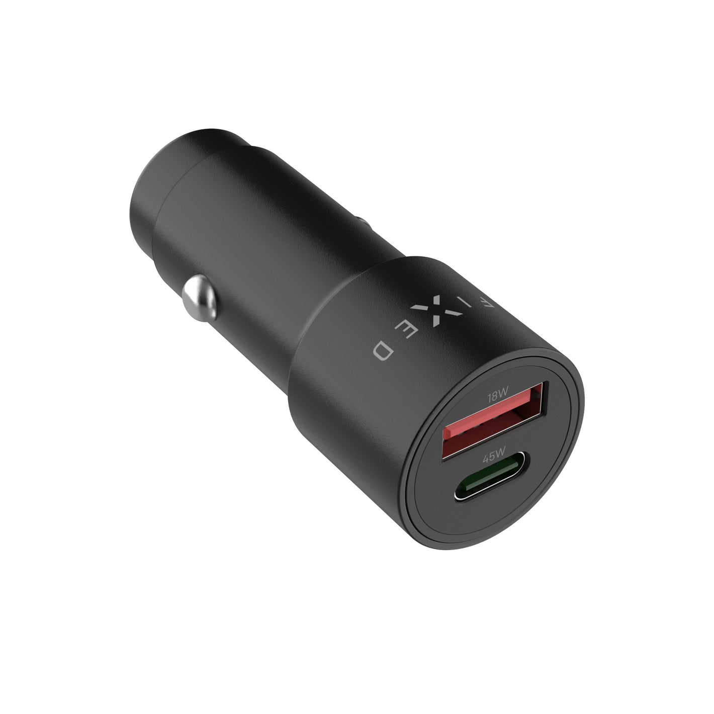 Autonabíječka FIXED s USB-C a USB-A výstupem, podpora PD 3.0, 63W, černá