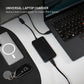 Fester GaN-Ladeadapter für Laptops mit USB-C, PD 3.0-Unterstützung, 100 W, schwarz