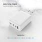 FIXED GaN 3xUSB-C/USB Reiseladegerät 120W, weiß