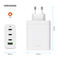FIXED GaN 3xUSB-C/USB Reiseladegerät 120W, weiß