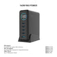 GaN-Dockingstation mit festem Display, 4x USB-C und USB, PD 3.2, 140 W, schwarz