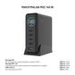 Stacja dokująca GaN FIXED z wyświetlaczem, 4x USB-C i USB, PD 3.2, 140W, czarna
