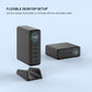 GaN-Dockingstation mit festem Display, 4x USB-C und USB, PD 3.2, 140 W, schwarz